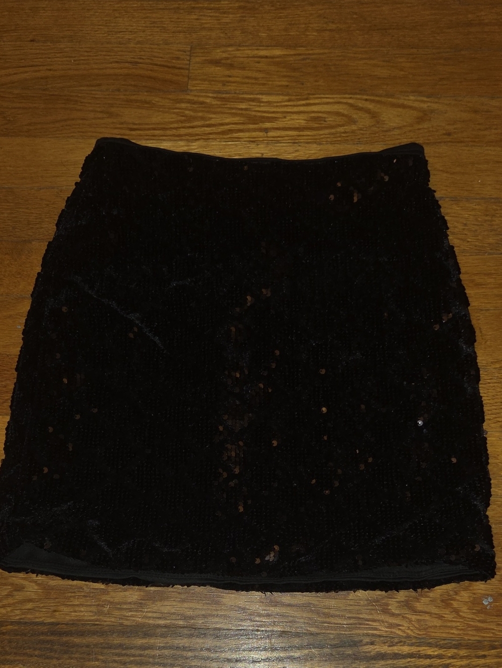 Black Sequin Mini Skirt